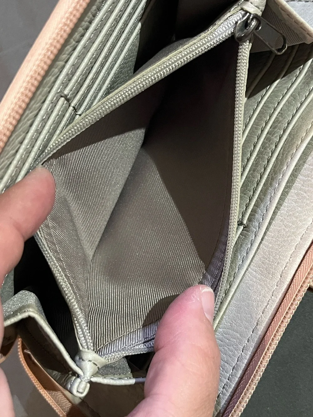 The Sak Pebbled Leather Organizer Wallet, Blush Pink, Wristlet